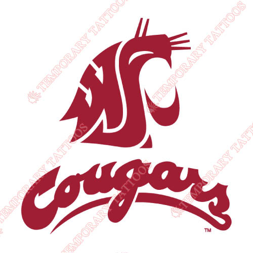 Washington State Cougars Customize Temporary Tattoos Stickers NO.6905